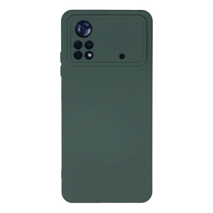 Newface Xiaomi Poco X4 Pro 5G Kılıf Nano içi Kadife Silikon - Koyu Yeşil