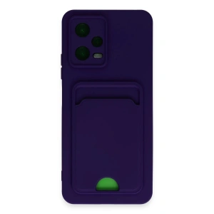 Newface Xiaomi Poco X5 5G Kılıf Kelvin Kartvizitli Silikon - Derin Mor