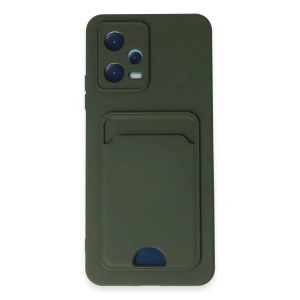 Newface Xiaomi Poco X5 5G Kılıf Kelvin Kartvizitli Silikon - Koyu Yeşil