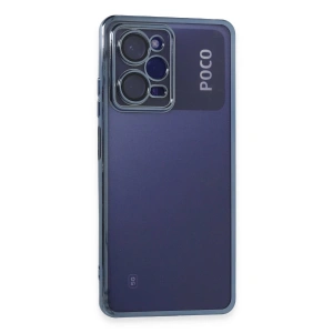 Newface Xiaomi Poco X5 Pro 5G Kılıf Razer Lensli Silikon - Açık Mavi