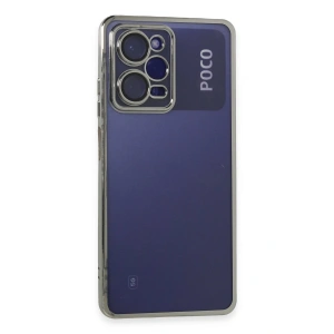 Newface Xiaomi Poco X5 Pro 5G Kılıf Razer Lensli Silikon - Gümüş