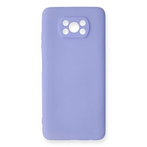 Newface Xiaomi Pocophone X3 Kılıf Nano içi Kadife Silikon - Lila