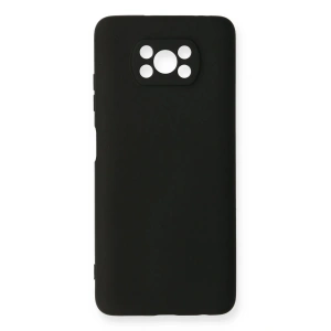 Newface Xiaomi Pocophone X3 Kılıf Nano içi Kadife Silikon - Siyah