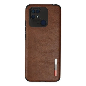 Newface Xiaomi Redmi 10C Kılıf Loop Deri Silikon - Kahverengi