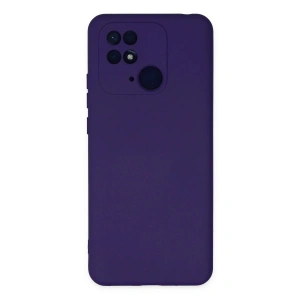 Newface Xiaomi Redmi 10C Kılıf Nano içi Kadife Silikon - Mor