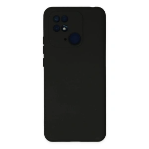 Newface Xiaomi Redmi 10C Kılıf Nano içi Kadife Silikon - Siyah