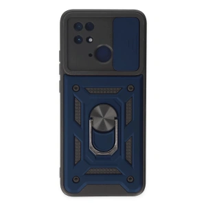 Newface Xiaomi Redmi 10C Kılıf Pars Lens Yüzüklü Silikon - Lacivert