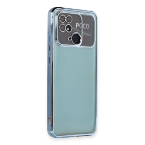 Newface Xiaomi Redmi 10C Kılıf Razer Lensli Silikon - Açık Mavi