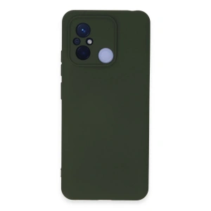 Newface Xiaomi Redmi 12C Kılıf Nano içi Kadife Silikon - Koyu Yeşil