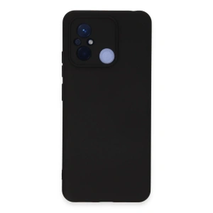 Newface Xiaomi Redmi 12C Kılıf Nano içi Kadife Silikon - Siyah