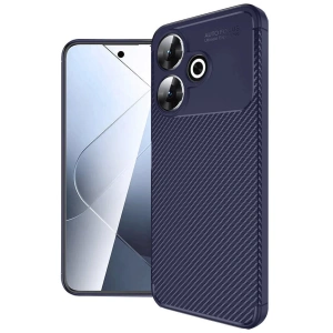 Newface Xiaomi Redmi 13 4G Kılıf Auto Focus Karbon Kapak - Lacivert
