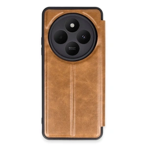 Newface Xiaomi Redmi 14C Kılıf Flip Cover - Taba