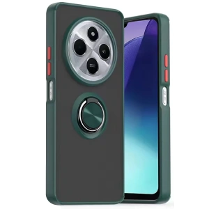 Newface Xiaomi Redmi 14C Kılıf Montreal Yüzüklü Silikon Kapak - Yeşil