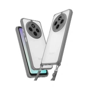 Newface Xiaomi Redmi 14C Kılıf Penta Silikon Kılıf - Titan Gri