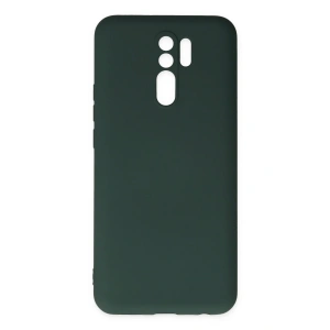 Newface Xiaomi Redmi 9 Kılıf Nano içi Kadife Silikon - Koyu Yeşil