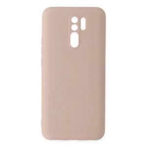 Newface Xiaomi Redmi 9 Kılıf Nano içi Kadife Silikon - Pudra