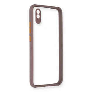 Newface Xiaomi Redmi 9A Kılıf Miami Şeffaf Silikon - Açık Mor