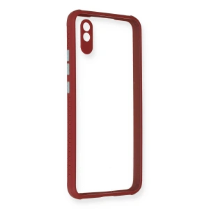 Newface Xiaomi Redmi 9A Kılıf Miami Şeffaf Silikon - Fuşya