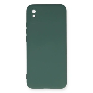 Newface Xiaomi Redmi 9A Kılıf Nano içi Kadife Silikon - Koyu Yeşil
