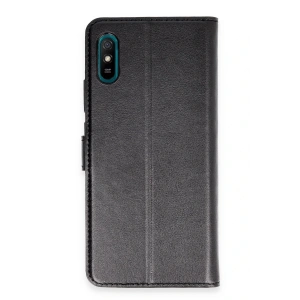 Newface Xiaomi Redmi 9A Kılıf Trend S Plus Kapaklı Kılıf - Siyah