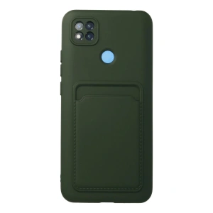 Newface Xiaomi Redmi 9C Kılıf Kelvin Kartvizitli Silikon - Koyu Yeşil