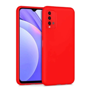 Newface Xiaomi Redmi 9T Kılıf Nano içi Kadife Silikon - Kırmızı