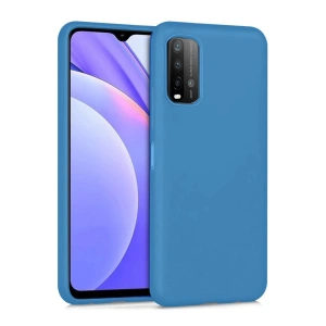 Newface Xiaomi Redmi 9T Kılıf Nano içi Kadife Silikon - Mavi