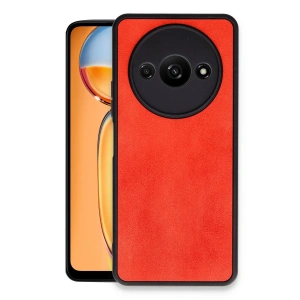 Newface Xiaomi Redmi A3 4G Kılıf Aras Deri Kapak - Kırmızı