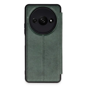 Newface Xiaomi Redmi A3 4G Kılıf Flip Cover - Koyu Yeşil