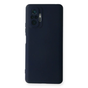 Newface Xiaomi Redmi Note 10 Pro Kılıf Nano içi Kadife Silikon - Lacivert