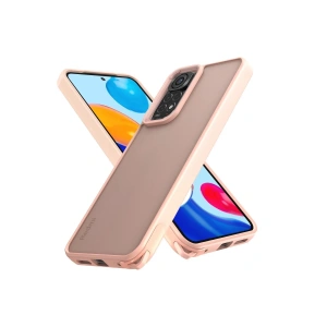 Newface Xiaomi Redmi Note 11 Kılıf Elegant Kapak - Pudra