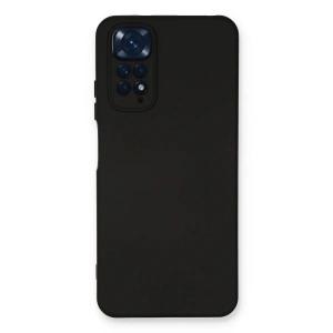 Newface Xiaomi Redmi Note 11 Kılıf Nano içi Kadife Silikon - Siyah