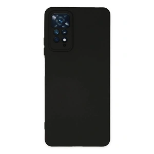Newface Xiaomi Redmi Note 11 Pro Kılıf Nano içi Kadife Silikon - Siyah