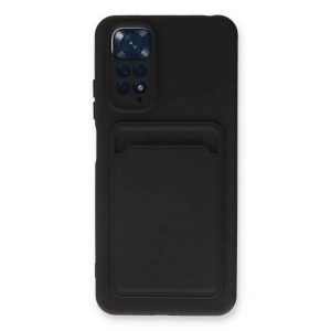 Newface Xiaomi Redmi Note 11S Kılıf Kelvin Kartvizitli Silikon - Siyah