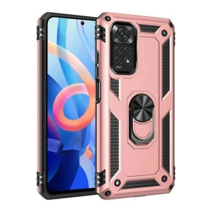 Newface Xiaomi Redmi Note 12S Kılıf Sofya Yüzüklü Silikon Kapak - Rose