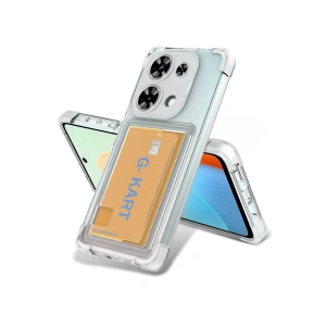 Newface Xiaomi Redmi Note 13 Pro 4G Kılıf Kart Şeffaf Silikon - Şeffaf