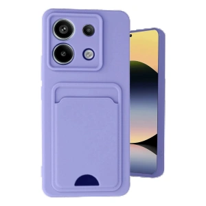 Newface Xiaomi Redmi Note 13 Pro 5G Kılıf Kelvin Kartvizitli Silikon - Lila