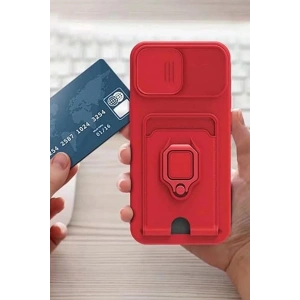 Newface Xiaomi Redmi Note 13 Pro 5G Kılıf Zuma Kartvizitli Yüzüklü Silikon - Siyah