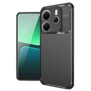 Newface Xiaomi Redmi Note 14 4G Kılıf Auto Focus Karbon Kapak - Siyah