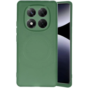 Newface Xiaomi Redmi Note 14 Pro 5G Kılıf Maya Karbon Kapak - Koyu Yeşil