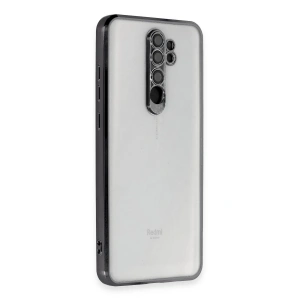 Newface Xiaomi Redmi Note 8 Pro Kılıf Razer Lensli Silikon - Siyah