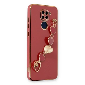 Newface Xiaomi Redmi Note 9 Kılıf Esila Silikon - Kırmızı