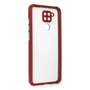 Newface Xiaomi Redmi Note 9 Kılıf Miami Şeffaf Silikon - Fuşya