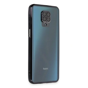 Newface Xiaomi Redmi Note 9 Pro Kılıf Razer Lensli Silikon - Siyah