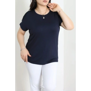Omuz Dantel Detaylı Büyük Beden Viskon Bluz Laci - 71479.1990.