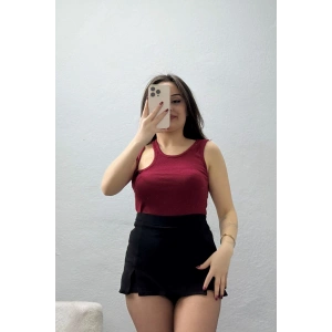 Omuz Dekolteli Kaşkorse Body Bordo - 71067.1748.