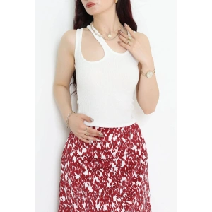 Omuz Dekolteli Kaşkorse Body Ekru - 71067.1748.