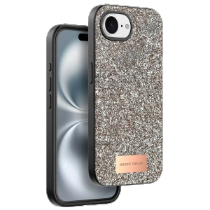 Onegif Apple iPhone 16E Bright Simli Kapak - Çöl Titanyum