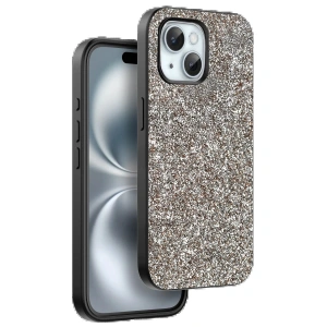 Onegif iPhone 15 Plus Bright Simli Kapak - Gold