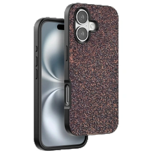 Onegif iPhone 16 Plus Bright Simli Kapak - Derin Mor